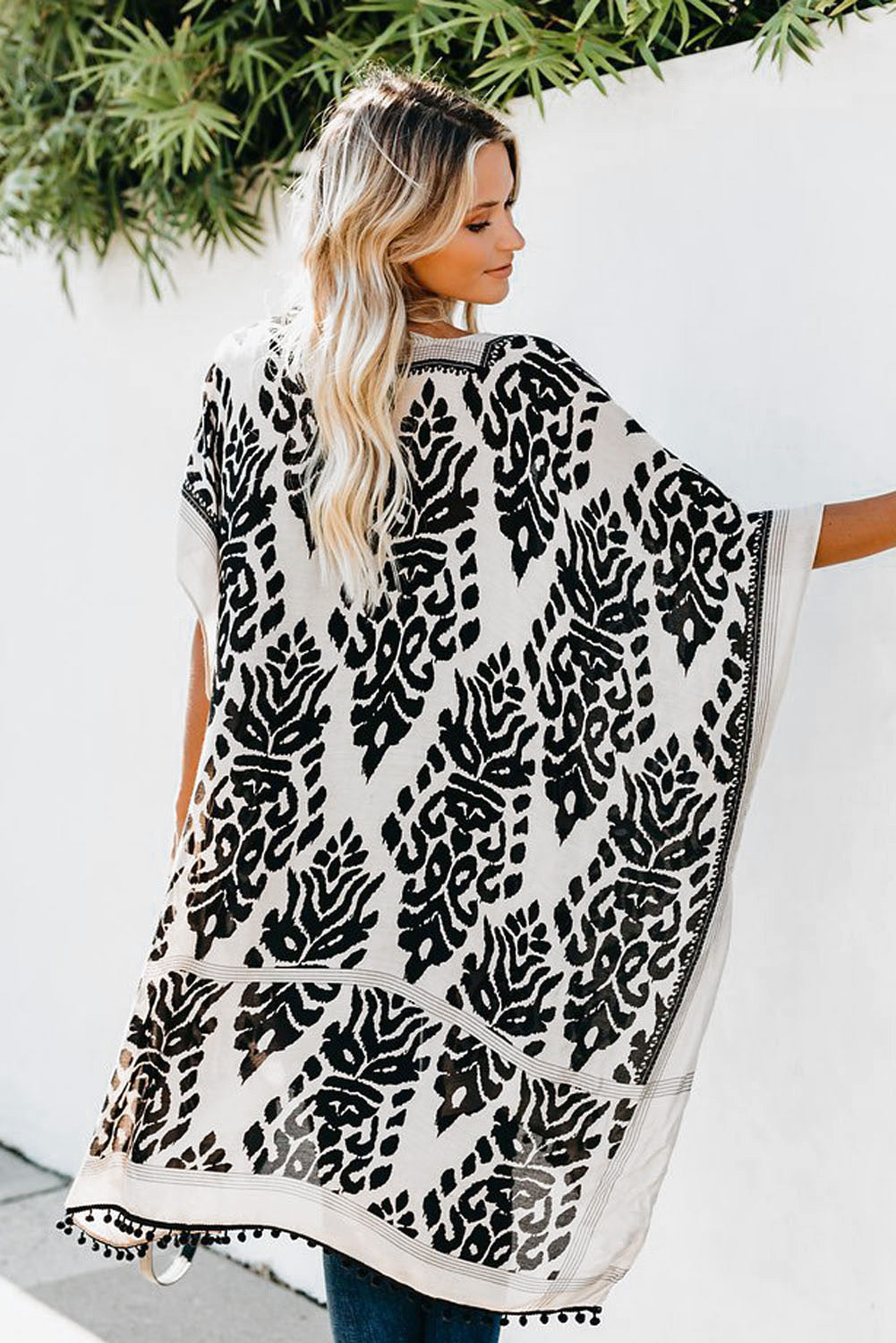 Pom Pom Open Front Kimono