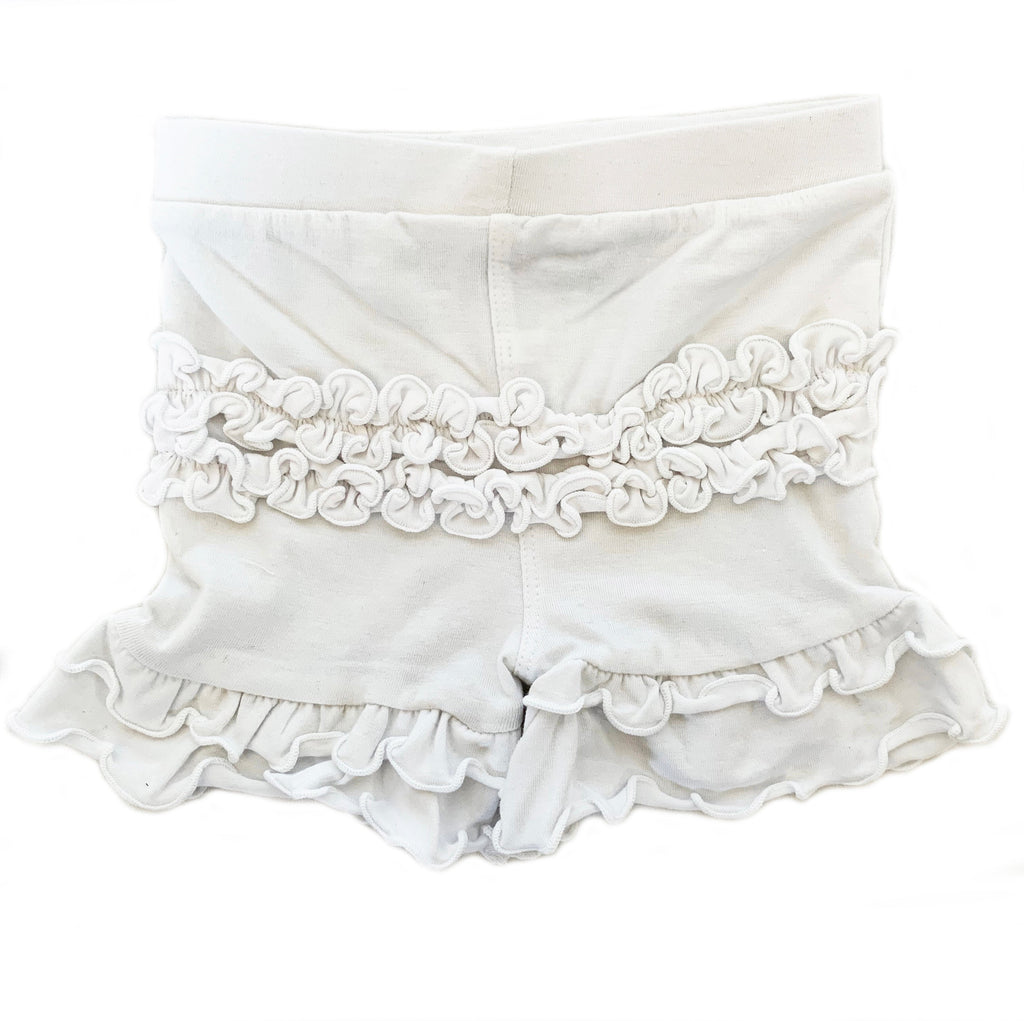 Baby Girls White Ruffle Butt Shorts 6/12 mo-2/3T - 99fab 