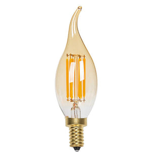 E12 4W C35 LED Candelabra Bulbs 2200K Warm White Dimmable LED Filament Bulb~1041-4