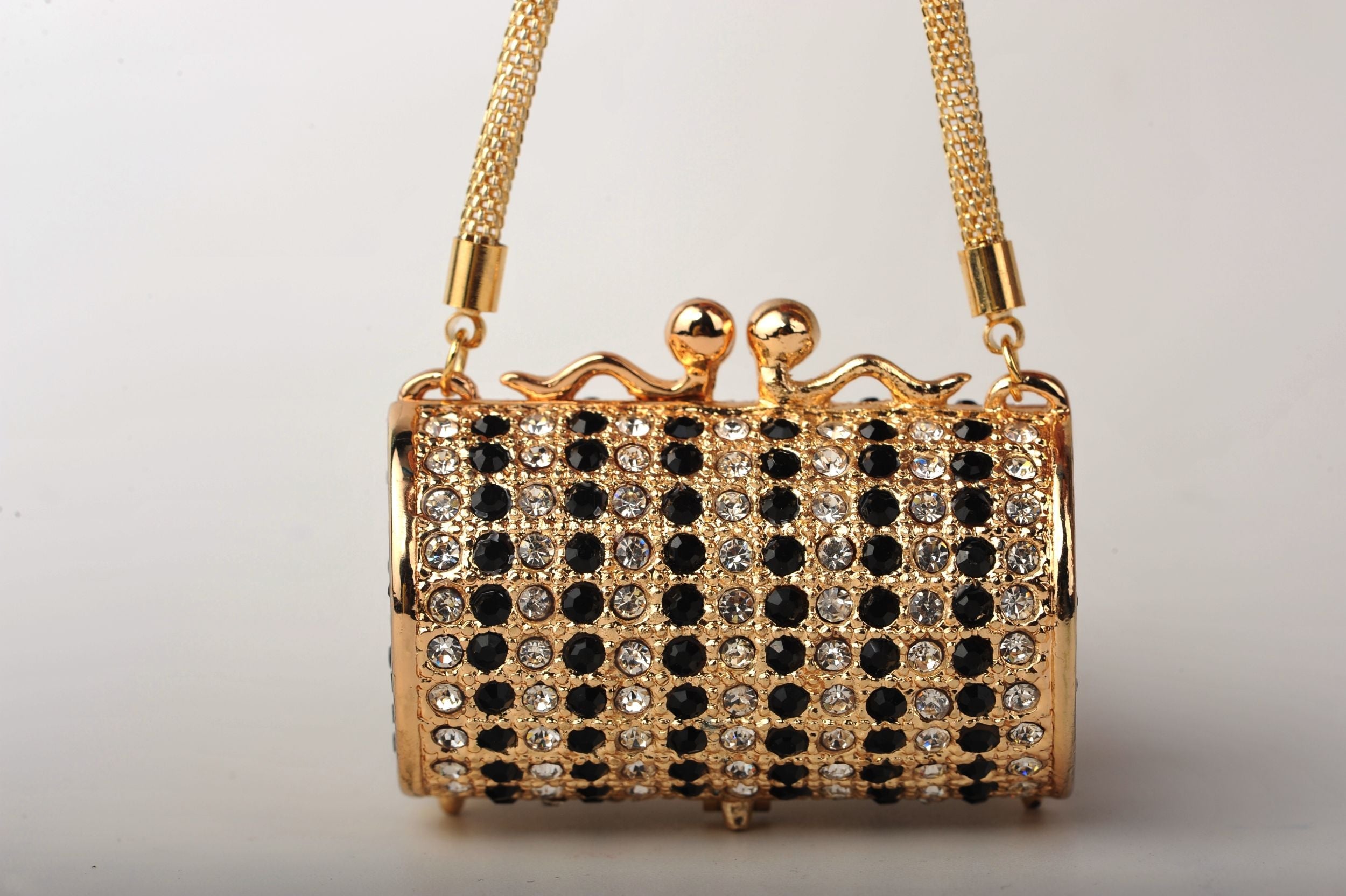 Bright Golden Black Handbag-9