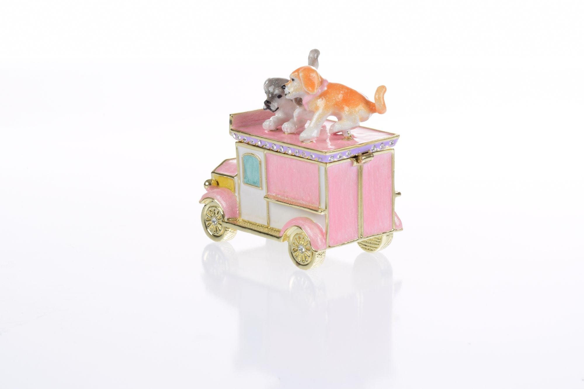 Dog puppies London bus Trinket Box