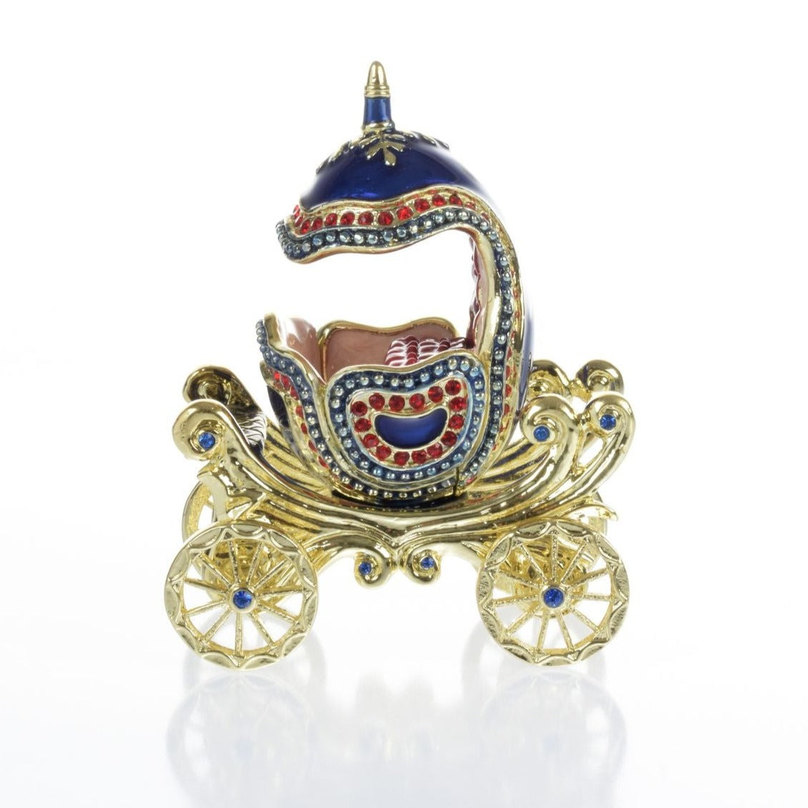 Limited Edition 1 of 250 Blue Faberge Royal Carriage Trinket Box