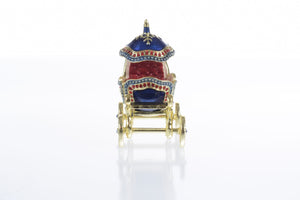 Limited Edition 1 of 250 Blue Faberge Royal Carriage Trinket Box