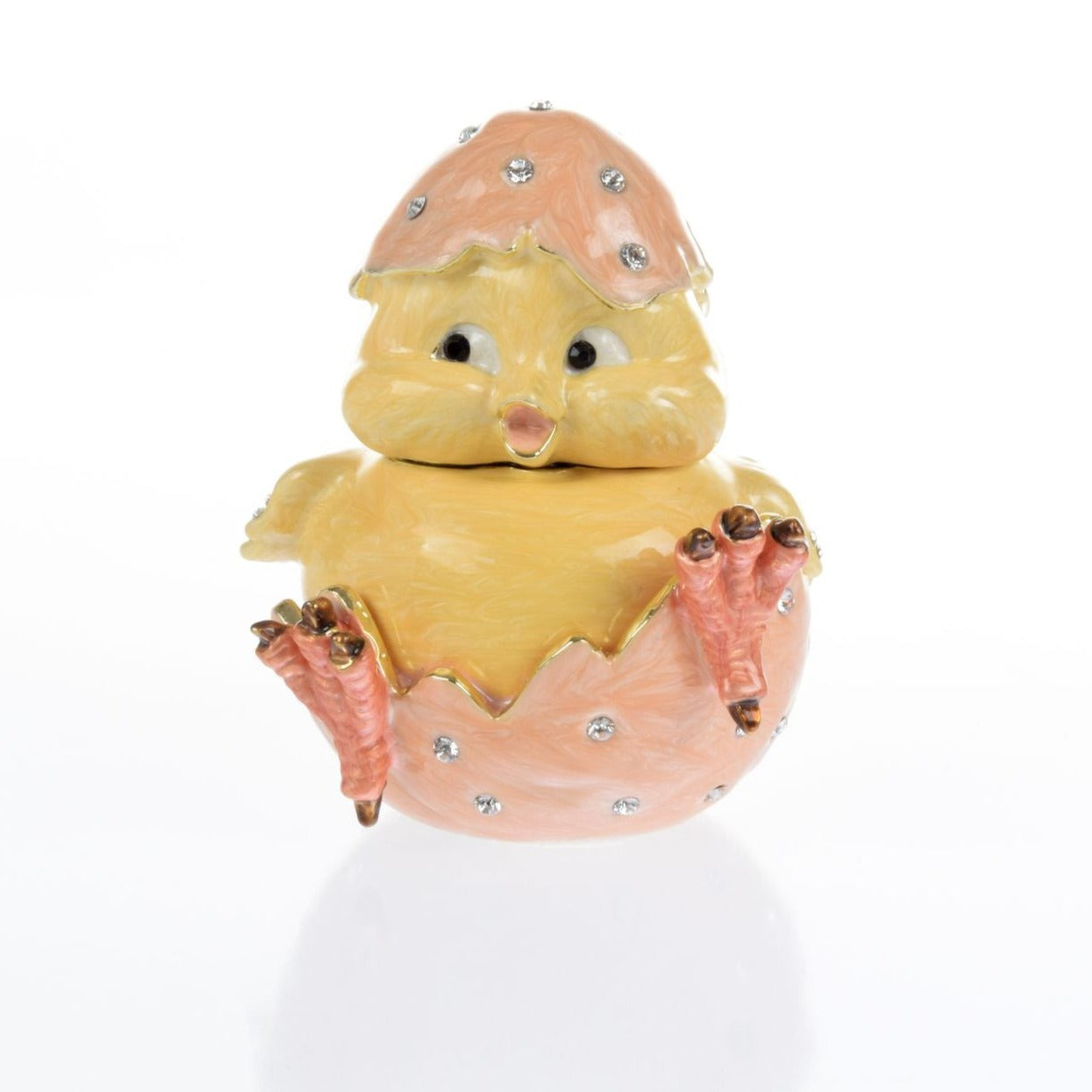 A chick hatches from an egg Trinket Box