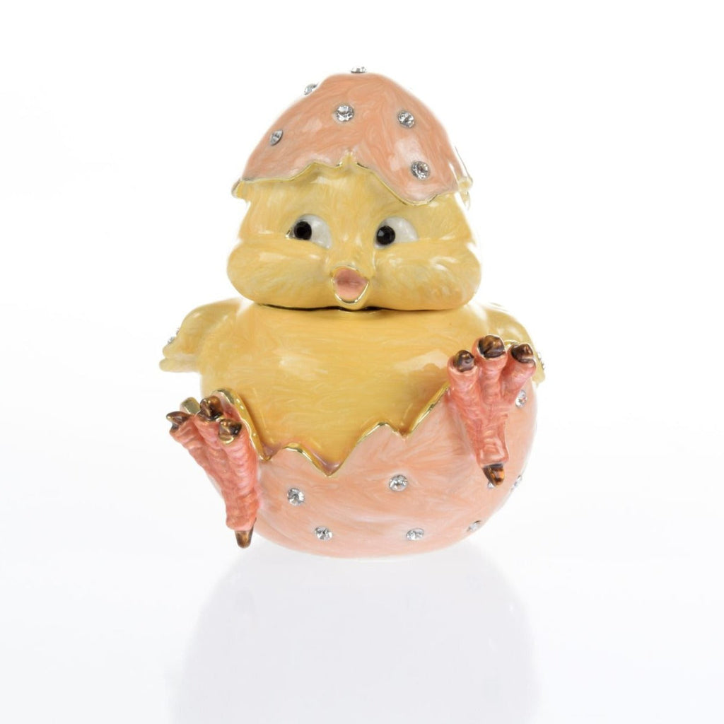 A chick hatches from an egg Trinket Box - 99fab 