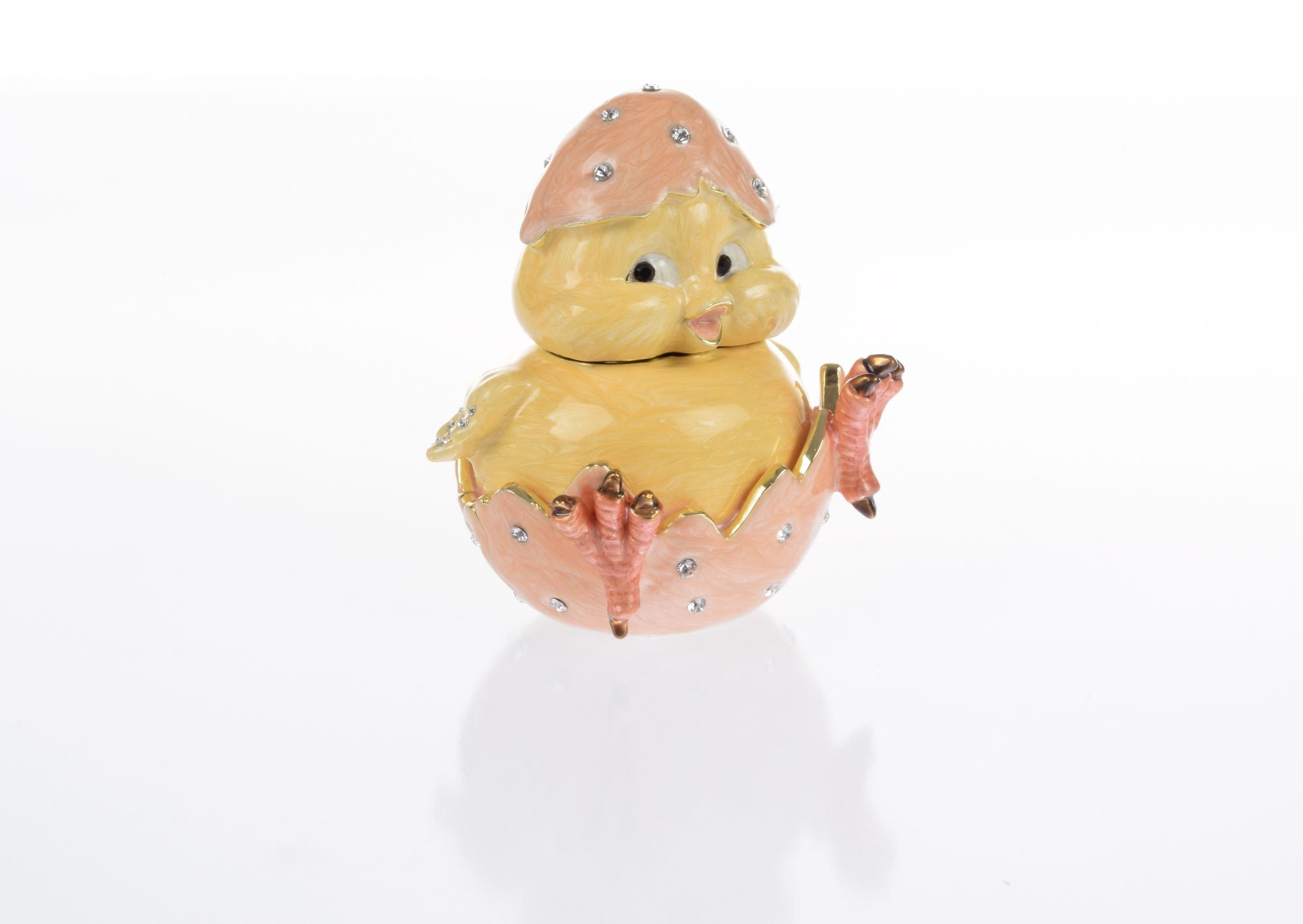 A chick hatches from an egg Trinket Box