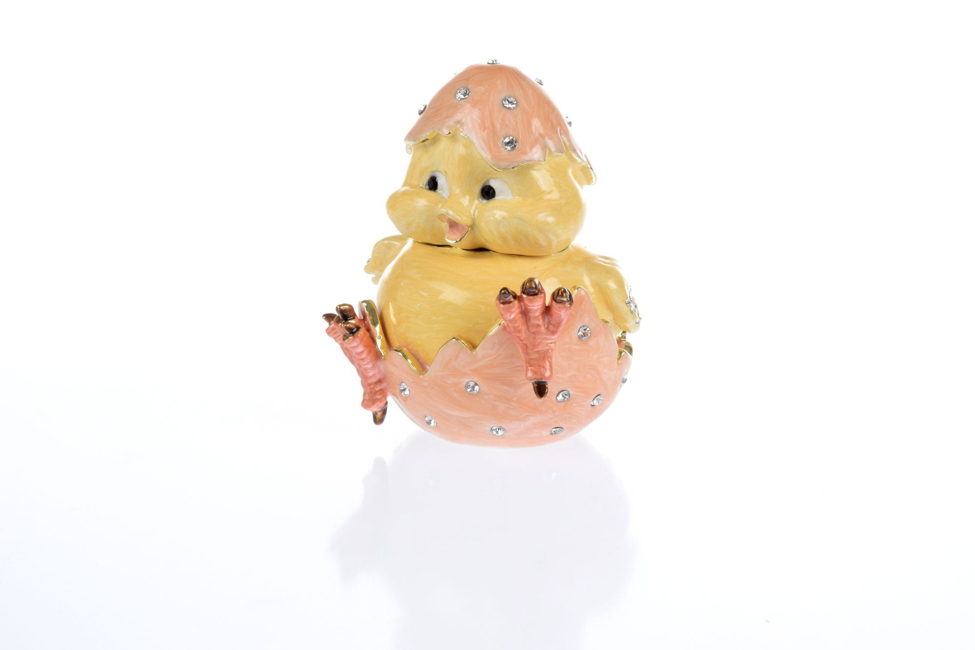 A chick hatches from an egg Trinket Box