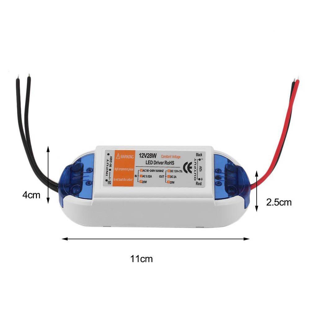 28W 2Amp Compact LED Driver AC 230V to DC12V Power Supply Transformer~1001-3