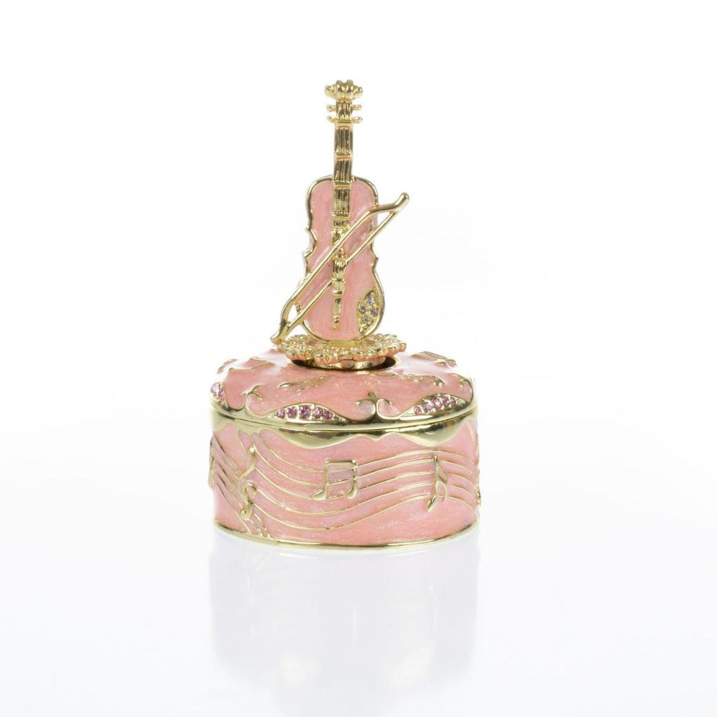 Pink Musical Violin Wind up Music Box - 99fab 