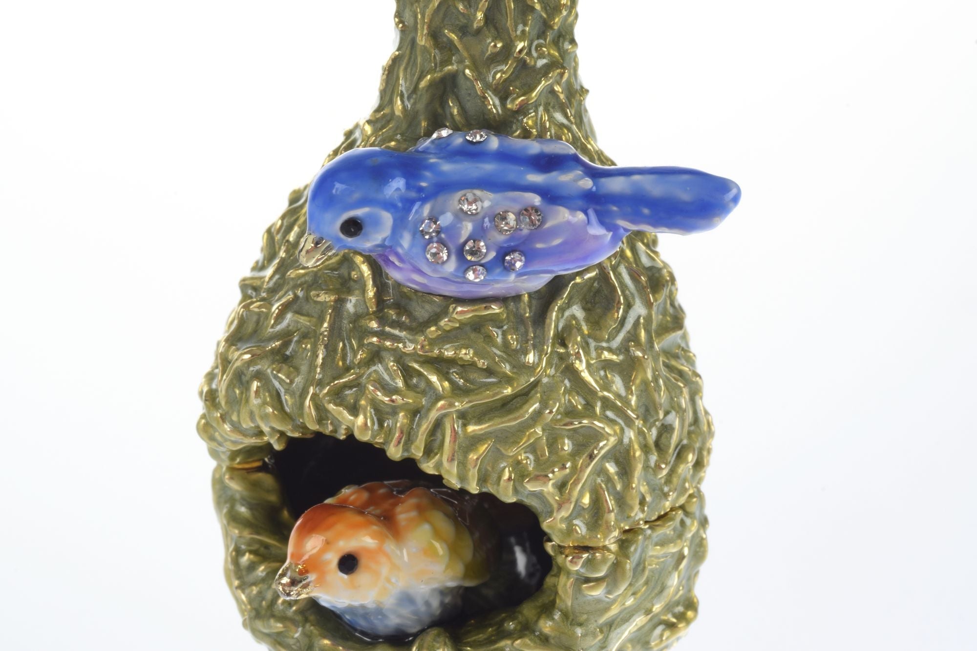 Two love Birds in a nest  Trinket Box