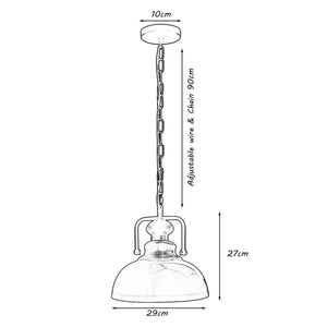 Industrial Vintage Retro Style Shade with Chain Hanging Pendant Light~1545