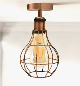 Ceiling Light Vintage wire cage Shade Modern Style Fitting Metal Flush Mount~1532