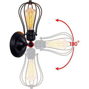 Birdcage Balloon Shape wall light Black