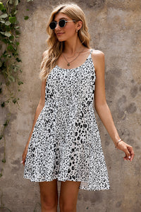 Tiered Leopard Babydoll Dress