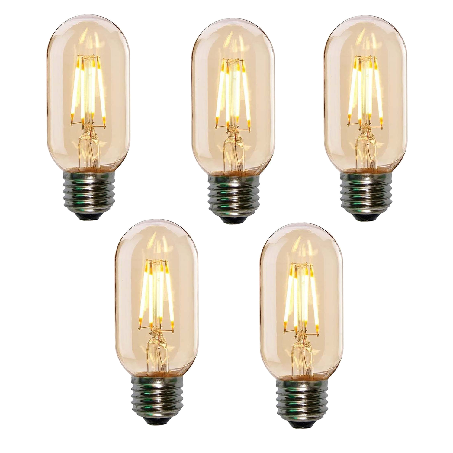 Vintage Retro Style Energy-saving LED 4W T45 E26 LED Bulb Pack 5