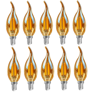 E12 4W C35 LED Candelabra Bulbs 2200K Warm White Dimmable LED Filament Bulb~1041-15