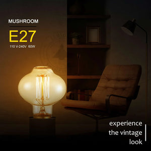 E26 MushRoom 60W Vintage Retro Industrial Filament Bulb 1/2/3/5 Pack-9