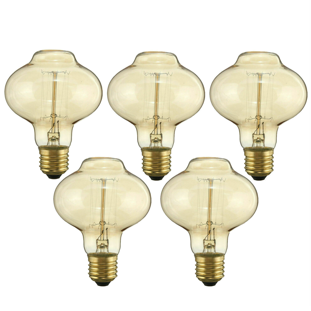 E26 MushRoom 60W Vintage Retro Industrial Filament Bulb Pack 5 - 99fab 