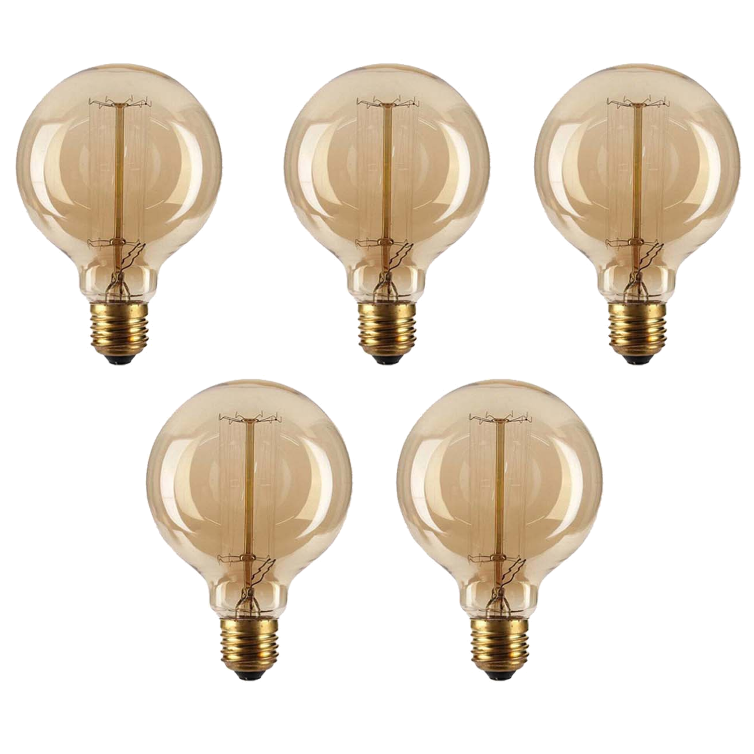 E26 G95 60W Vintage Retro Industrial Filament Dimmable Bulb~1049-12