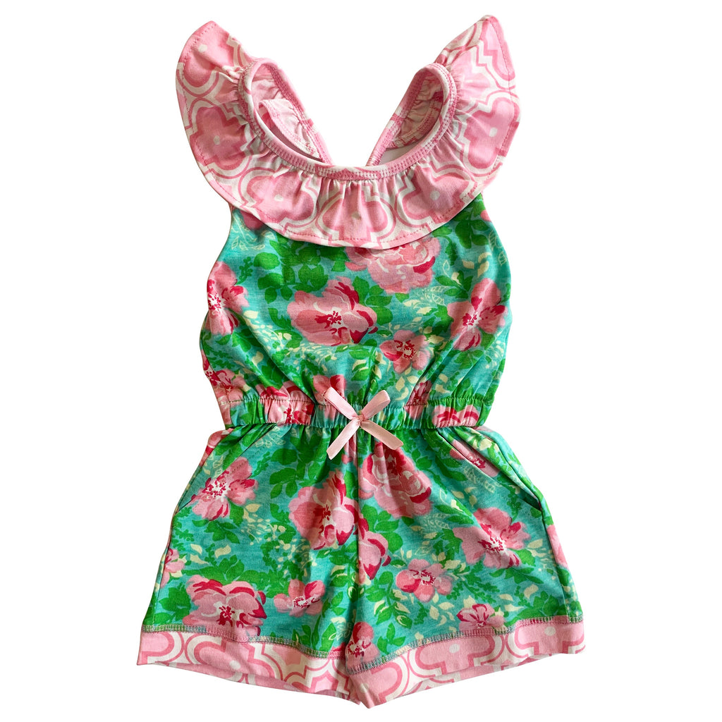 Little Big Girls Jumpsuit Shabby Chic Floral Spring Summer Romper Sizes 2/3T - 11/12 - 99fab 