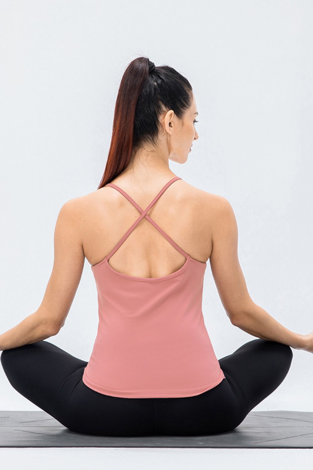 Crisscross Back Spaghetti Strap Yoga Cami