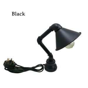 Industrial Table Lamp plug-in with switch Water Pipe Steampunk Desk Light Metal Shade lamp - 1602-6