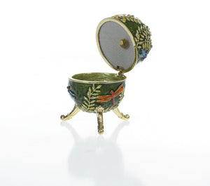 Green Egg with dragonflies Music box Playing Fur Elise by Ludwig Van Beethoven