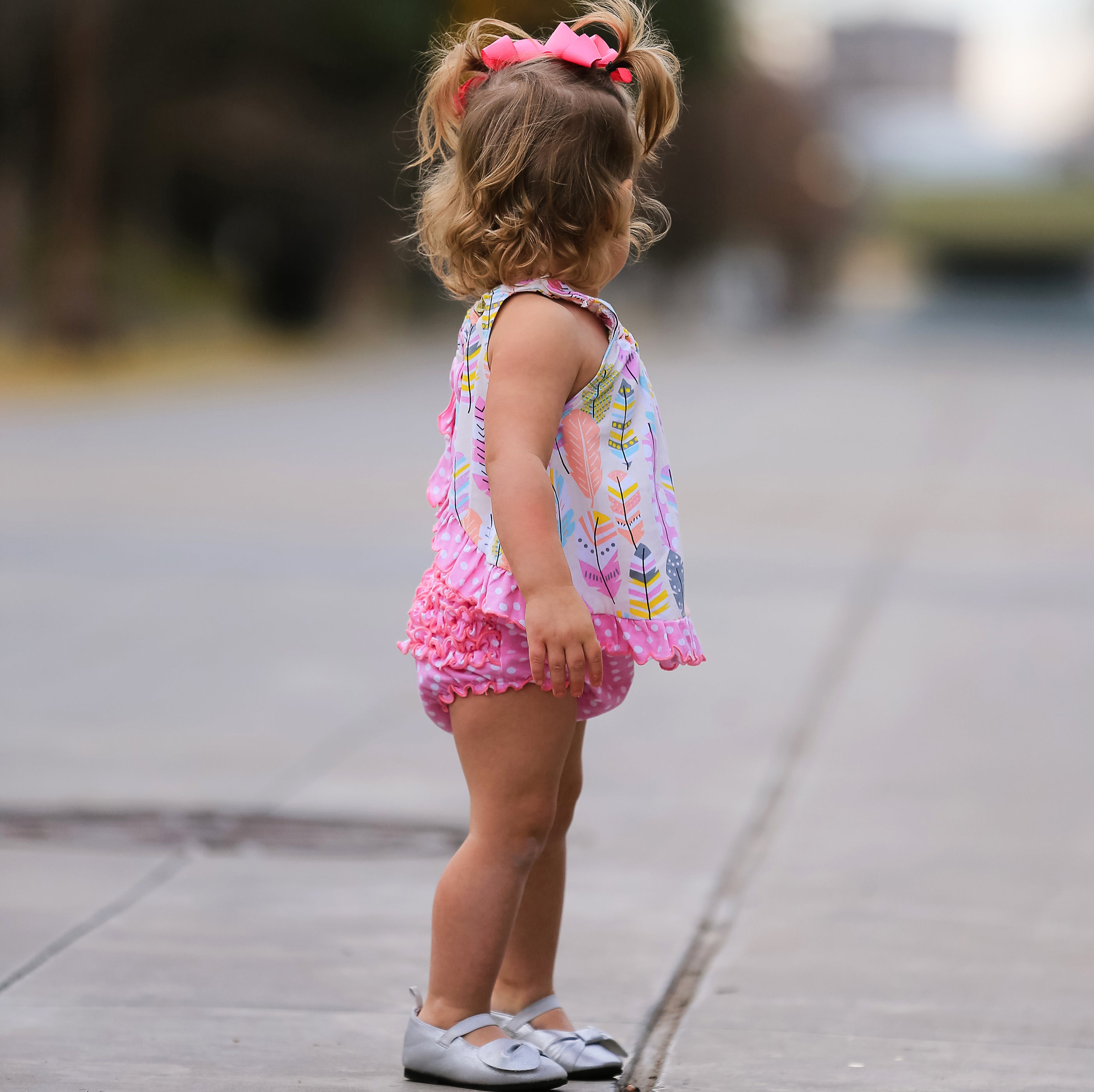 Baby/Toddler Girls Open Back Swing Tank Top with Bow Feather Design