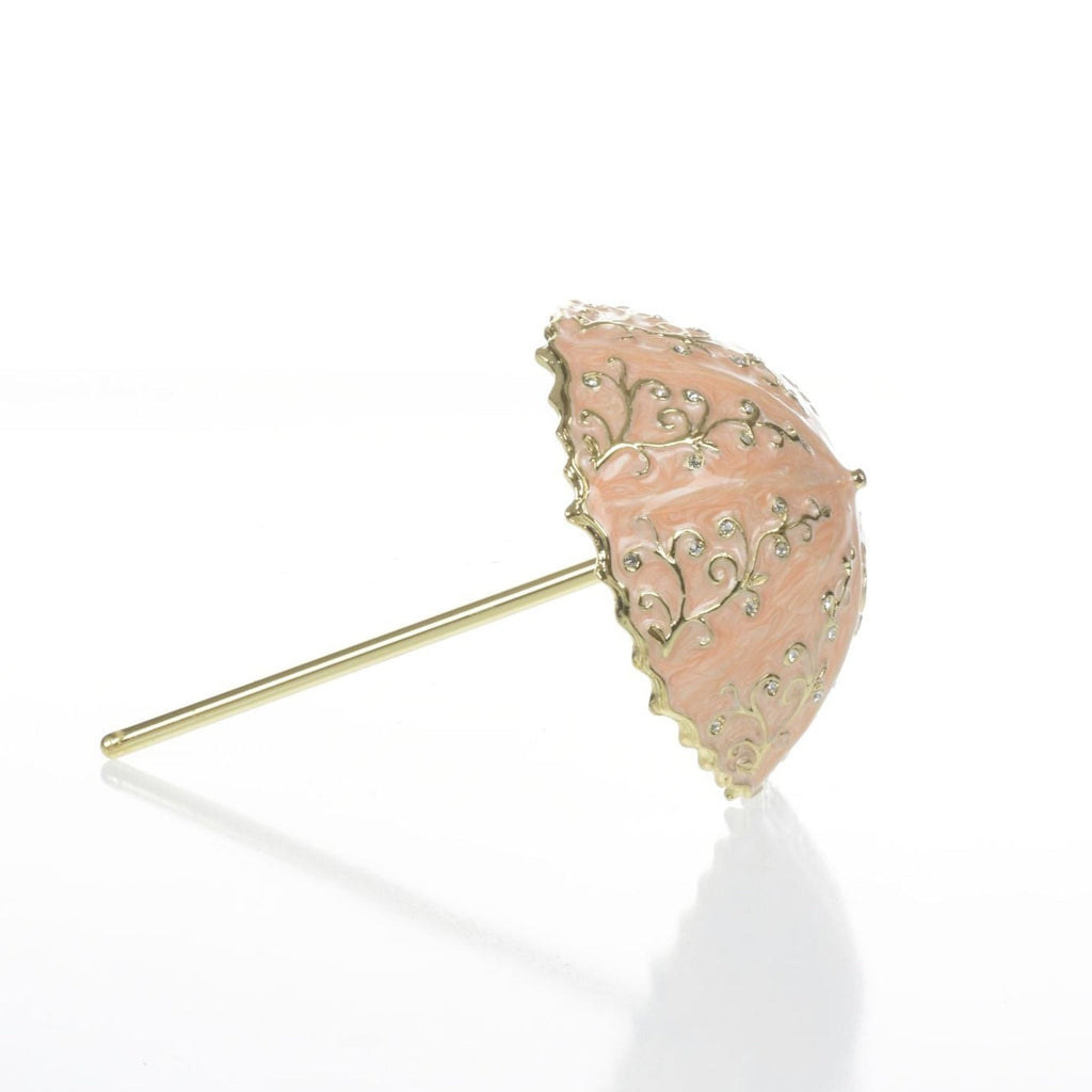 Pink Umbrella Trinket Box Handmade with Swarovski Crystals - 99fab 