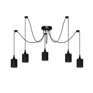 5 Way Spider Light E26 Pendant Light Adjustable Cable~1755-2