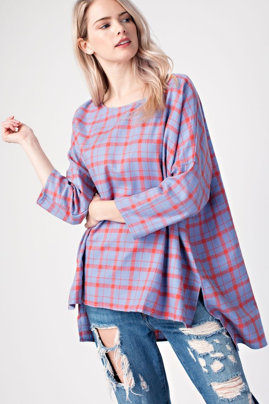 Boxy Plaid Top