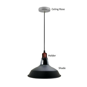 Barn Slotted Metal E27 Base Holder Custom pentant Light Set Indoor Lighting Colorful  Ceiling Fixture~1147