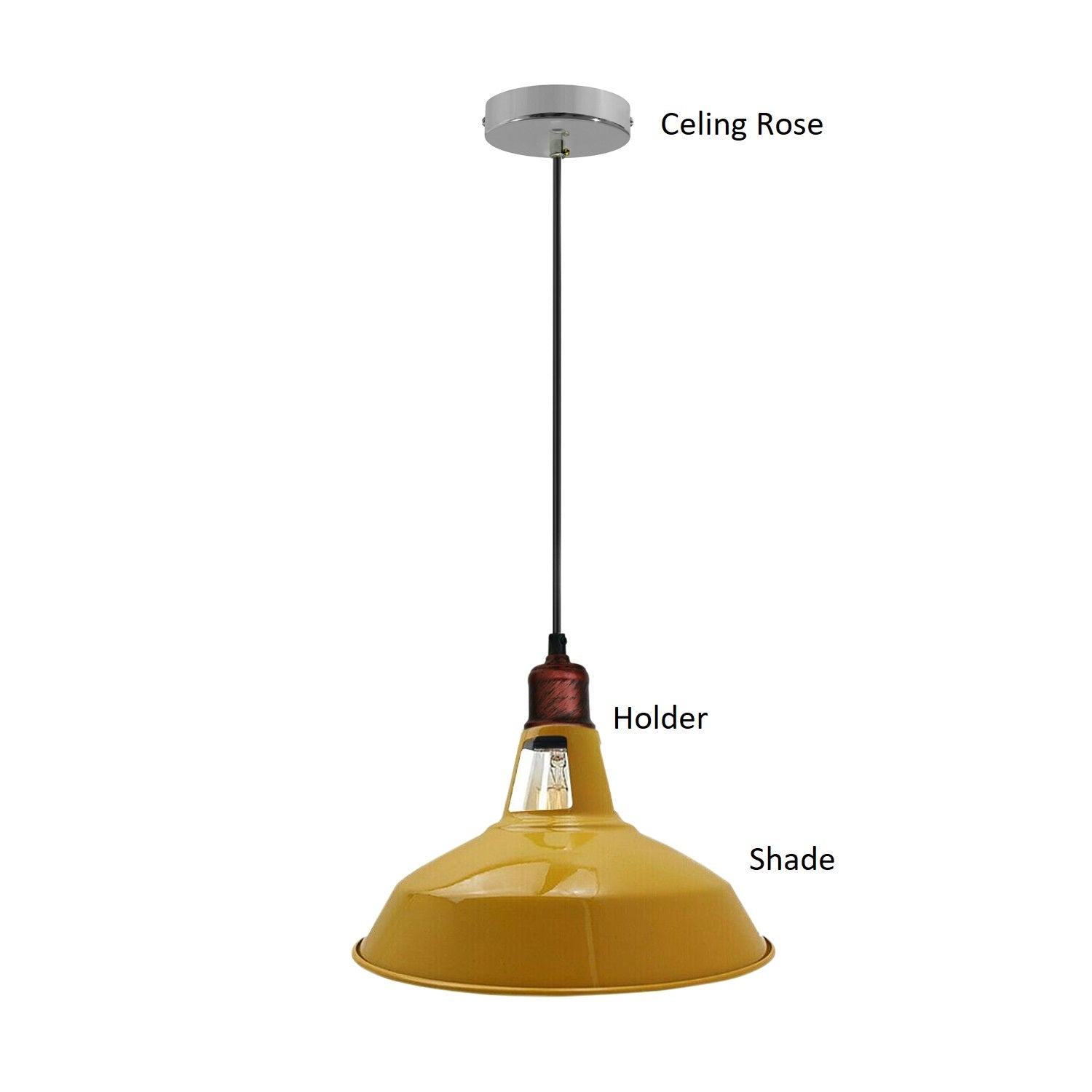 Barn Slotted Metal E27 Base Holder Custom pentant Light Set Indoor Lighting Colorful  Ceiling Fixture~1147