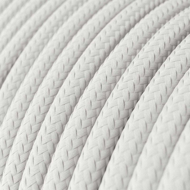 3-Core Electric Round Cable with White Color fabric finish~1354-1