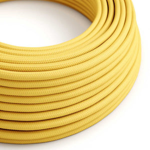 18 Gauge 3 Conductor Round Cloth Covered Wire Braided Light Cord Yellow~1201-4
