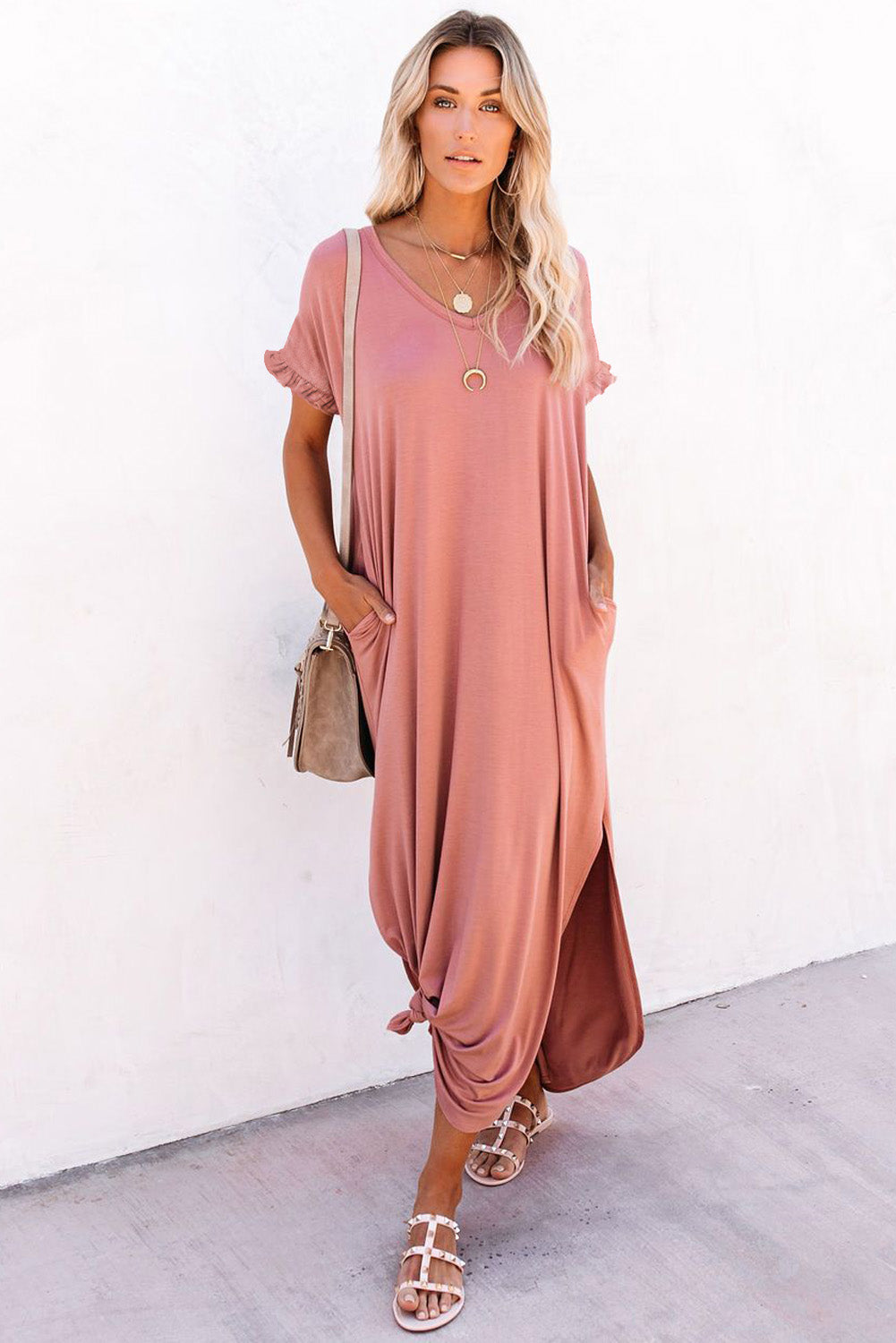 Maxi Dress with Slits - 99fab 