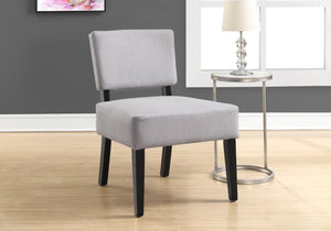 32" Dark Grey Accent Chair with Solid Wood Frame