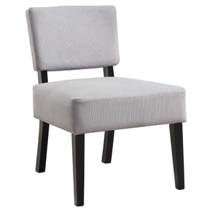 32" Dark Grey Accent Chair with Solid Wood Frame