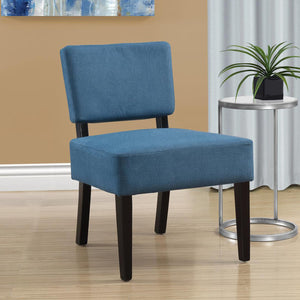 32" Dark Grey Accent Chair with Solid Wood Frame