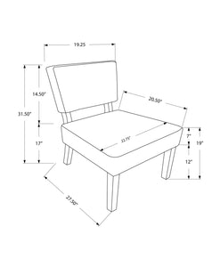 32" Dark Grey Accent Chair with Solid Wood Frame