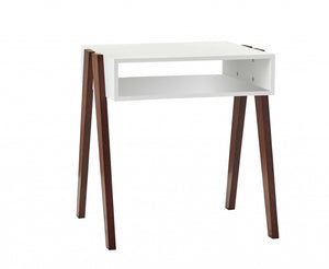 Modern Retro Black and Walnut Finish End Side Table