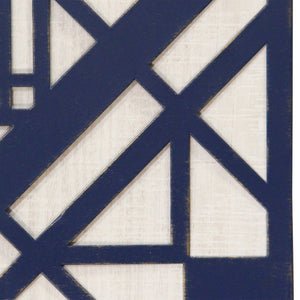 Blue Aztec Metal and Wood Wall Decor