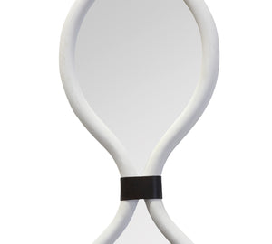 White Metal Teardrop Framed Wall Mirror