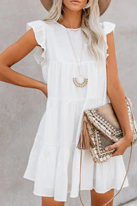 Pocket Tiered Ruffled Dress