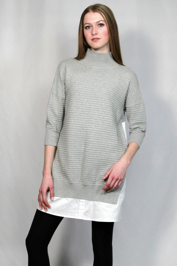 Mix Shirt Knit Jumper