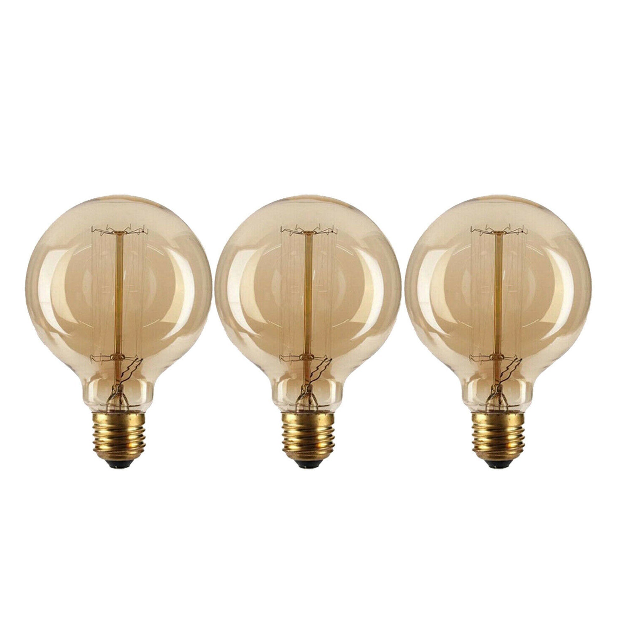 E26 G95 60W Vintage Retro Industrial Filament Dimmable Bulb~1049-11
