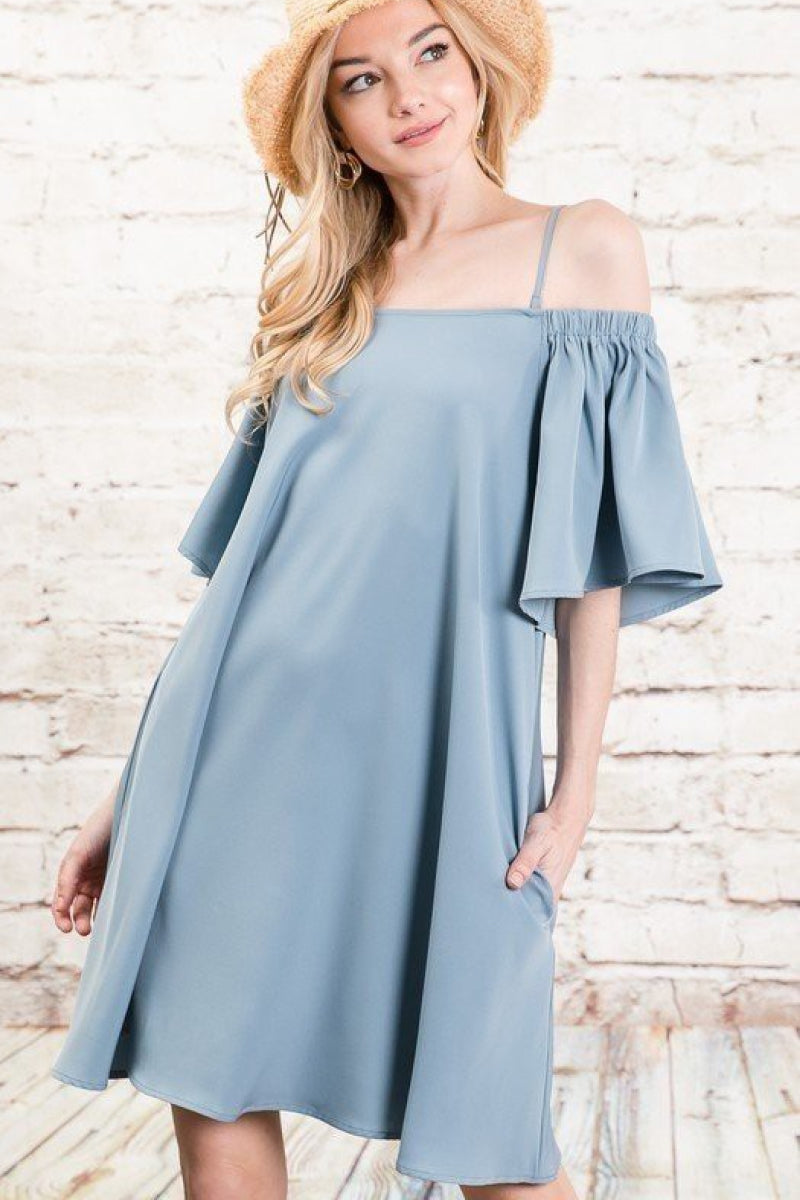 Off Shoulder Swing Dress