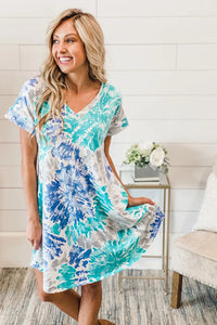 Tie Dye Shirt Dress