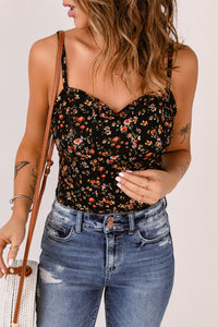 Floral Spaghetti Strap Bodysuit