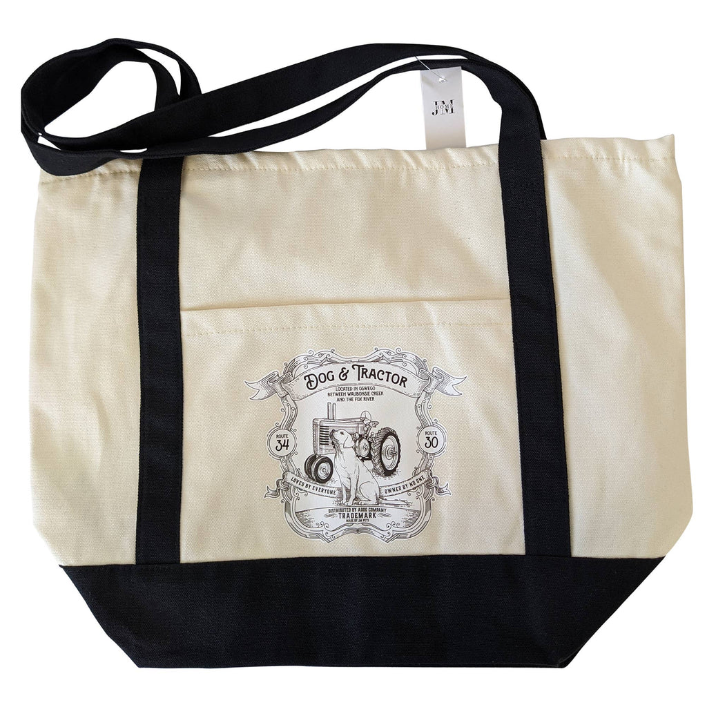 Dog & Tractor Country Tote Bag - 99fab 